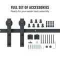 8FT Sliding Barn Door Hardware Track Kit Single Door J