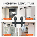 8FT Sliding Barn Door Hardware Track Kit Single Door J