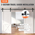 8FT Double Sliding Barn Door Hardware Track Kit Hanger