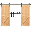 8FT Double Sliding Barn Door Hardware Track Kit Hanger