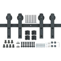 8FT Double Sliding Barn Door Hardware Track Kit Hanger
