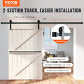 8FT Sliding Barn Door Hardware Kit Single Track Closet Hanger