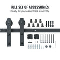 8FT Sliding Barn Door Hardware Kit Single Track Closet Hanger
