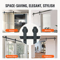 8FT Sliding Barn Door Hardware Kit Single Track Closet Hanger