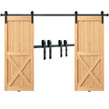 Sliding Barn Door Hardware 2440mm Double Door Track Kit J Hanger