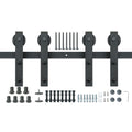 Sliding Barn Door Hardware 2440mm Double Door Track Kit J Hanger