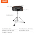 Saddle Drum Throne Height Adjustable 560-705mm Padded Swivel Stool