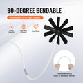 914.4CM Dryer Vent Cleaner Kit, 22 Pieces Duct Cleaning Brush, Reinforced Nylon Dryer Vent Brush, Dryer Cleaning Tools Lint Remover with Flexible Lint Trap Brush, Clamp Connectors