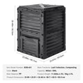 Garden Compost Bin 300 L, BPA Free Composter, Large Capacity Outdoor Composting Bin with Top Lid and Bottom Door, Easy Assembling, Lightweight, Fast Creation of Fertile Soil