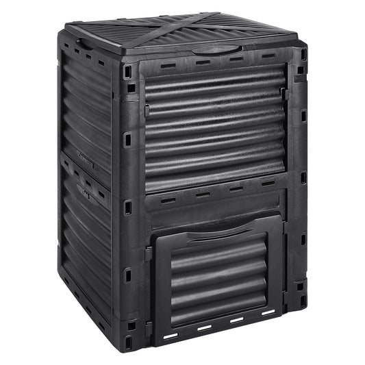 Garden Compost Bin 300L BPA Free Large Outdoor Composter Bottom Door