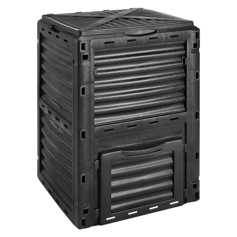Garden Compost Bin 300L BPA Free Large Outdoor Composter Bottom Door