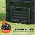 Garden Compost Bin 300L BPA Free Large Outdoor Composter Bottom Door