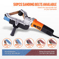 1300W Pipe Belt Sander 6 Speed 1100-3200rpm Grinding Machine 50 Belts