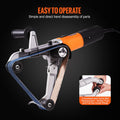 1300W Pipe Belt Sander 6 Speed 1100-3200rpm Grinding Machine 50 Belts
