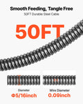 Drain Cleaner Machine 15m 8mm Sewer Snake Auger 228RPM 6 Cutters