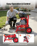 Drain Cleaner Machine 22m Sewer Snake Auger 6 Cutters 50-100mm