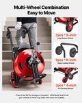 Drain Cleaner Machine 30m Sewer Snake Auger 19mm 6 Cutters