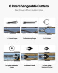 Drain Cleaner Machine 30m Sewer Snake Auger 19mm 6 Cutters