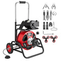 Drain Cleaner Machine 30m Snake Auger 50-100mm Pipes 8 Cutters