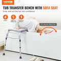 Tub Transfer Bench 500lbs Shower Seat Elderly Disabled Armrest Padded