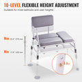 Tub Transfer Bench 500lbs Shower Seat Elderly Disabled Armrest Padded