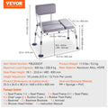 Tub Transfer Bench 500lbs Shower Seat Elderly Disabled Armrest Padded