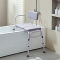 Tub Transfer Bench 500lbs Shower Seat Elderly Disabled Armrest Padded