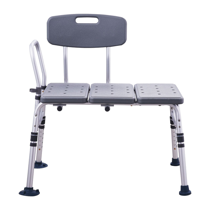 Tub Transfer Bench for Bathtub, Adjustable Shower Seats for Adults, Lightweight Shower Bench for Elderly and Disabled, Non-Slip Bath Seats with Armrest and Reversible Backrest, 400lbs Capacity