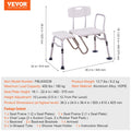 Tub Transfer Bench Shower Seat Adjustable Height 400LBS Senior