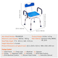 Swivel Shower Chair 360 Degree, Adjustable Shower Seat with Armrests and Backrest for Inside Shower or Bathtub, Non-Slip Rotating Bathtub Chair Seat for Elderly Disabled Injured, 400lbs Capacity