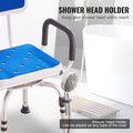 Swivel Shower Chair 360° Rotating Adjustable Seat Armrests Backrest 400lbs
