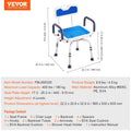 Swivel Shower Chair 360° Rotating Adjustable Seat Armrests Backrest 400lbs