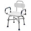 Swivel Shower Chair Arms Back 227kg Heavy Duty Adjustable Height