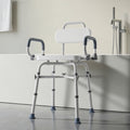 Swivel Shower Chair Arms Back 227kg Heavy Duty Adjustable Height