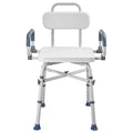 Swivel Shower Chair Arms Back 227kg Heavy Duty Adjustable Height