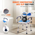Swivel Shower Chair 360° Rotating Seat 400LBS Adjustable Arms