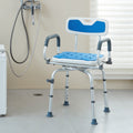 Swivel Shower Chair 360° Rotating Seat 400LBS Adjustable Arms
