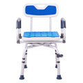 Swivel Shower Chair 360° Rotating Seat 400LBS Adjustable Arms