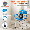 Swivel Shower Chair 360° Rotating Padded Seat 300LBS Capacity
