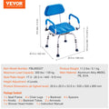 Swivel Shower Chair 360° Rotating Padded Seat 300LBS Capacity