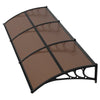 Door Awning 965x2957mm Polycarbonate Brown Outdoor Canopy