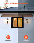 Door Awning 965x2957mm Polycarbonate Brown Outdoor Canopy
