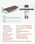 Door Awning 965x2957mm Polycarbonate Brown Outdoor Canopy