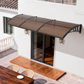 Door Awning 965x2957mm Polycarbonate Brown Outdoor Canopy