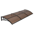 Door Awning 965x2957mm Polycarbonate Brown Outdoor Canopy