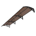 Door Awning 965x2957mm Polycarbonate Brown Outdoor Canopy