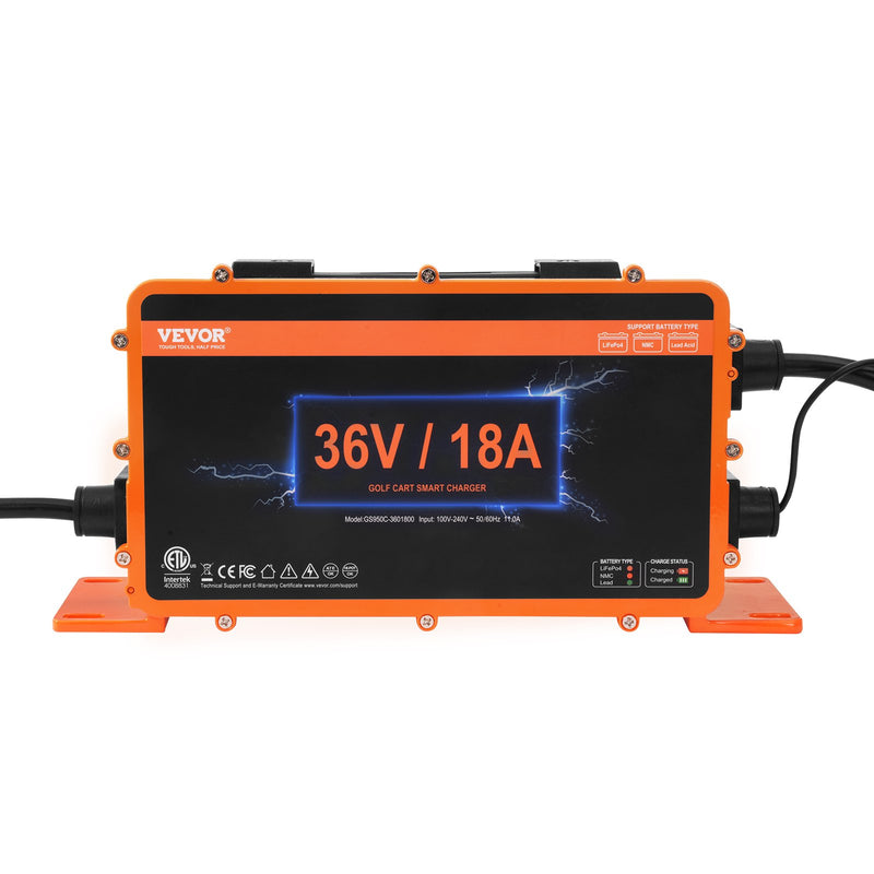 18 AMP Golf Cart Battery Charger EZGO D-Style IP67 ETL