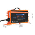 15 AMP Golf Cart Smart Battery Charger for Yamaha G29 Plug IP67