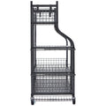 Golf Bag Storage Rack 2 Holder Rolling Cart Wheels Steel Black