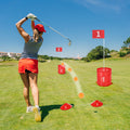 Portable Golf Game 3 Hole Bucket Set Kids Adults Outdoor